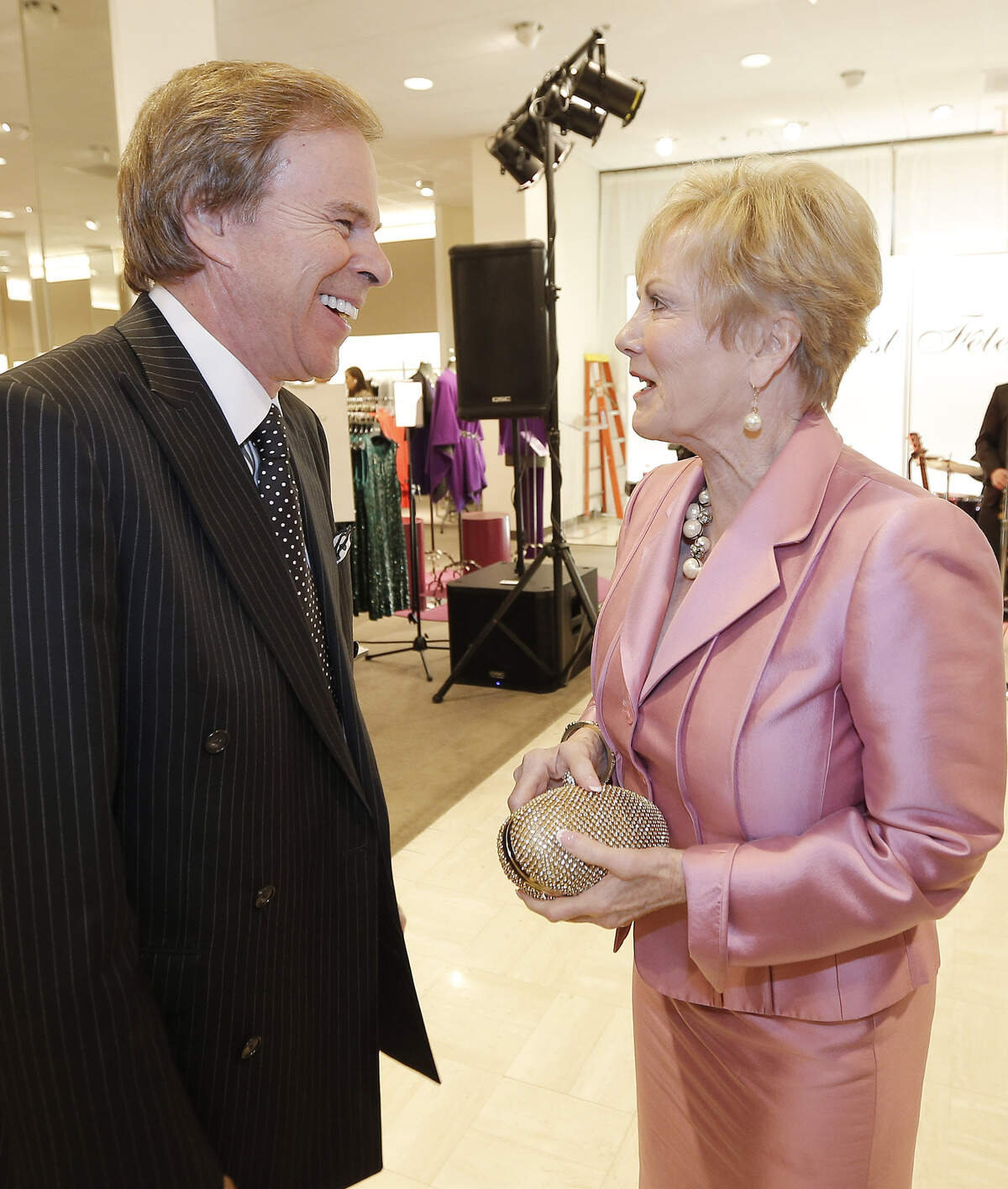 Long-time sports anchor Scott Murray and Rep. Kay Granger mingle during The First Fete of Fall, benefiting Big Brothers Big Sisters, at Neiman Marcus in Ridgmar Mall in 2013. Special/Brandon Wade